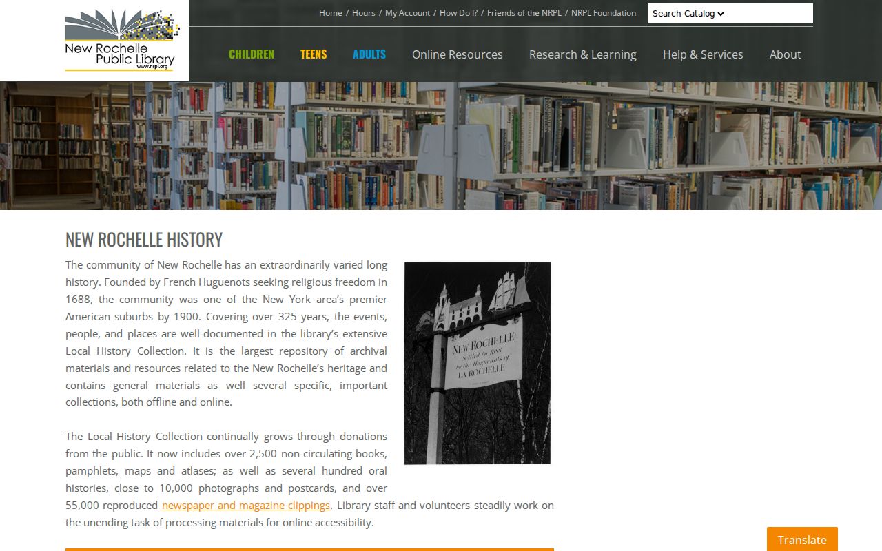 New Rochelle city directory research at the public library local-history collection