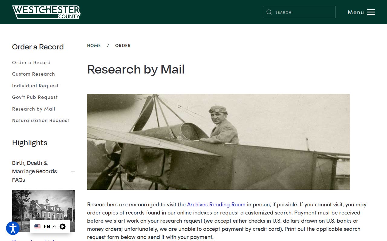 New Rochelle previous residents Westchester Archives research-by-mail service
